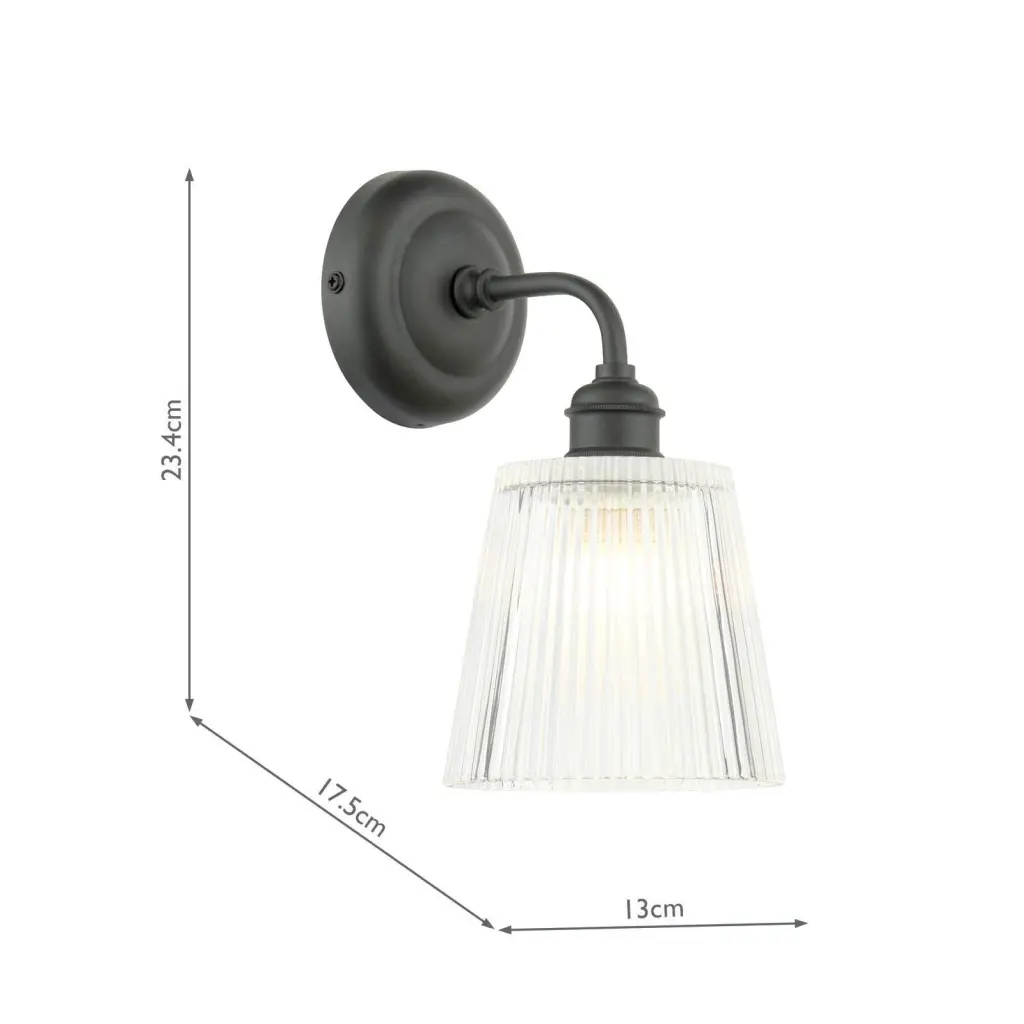 Callaghan Matt Black Wall Light IP44