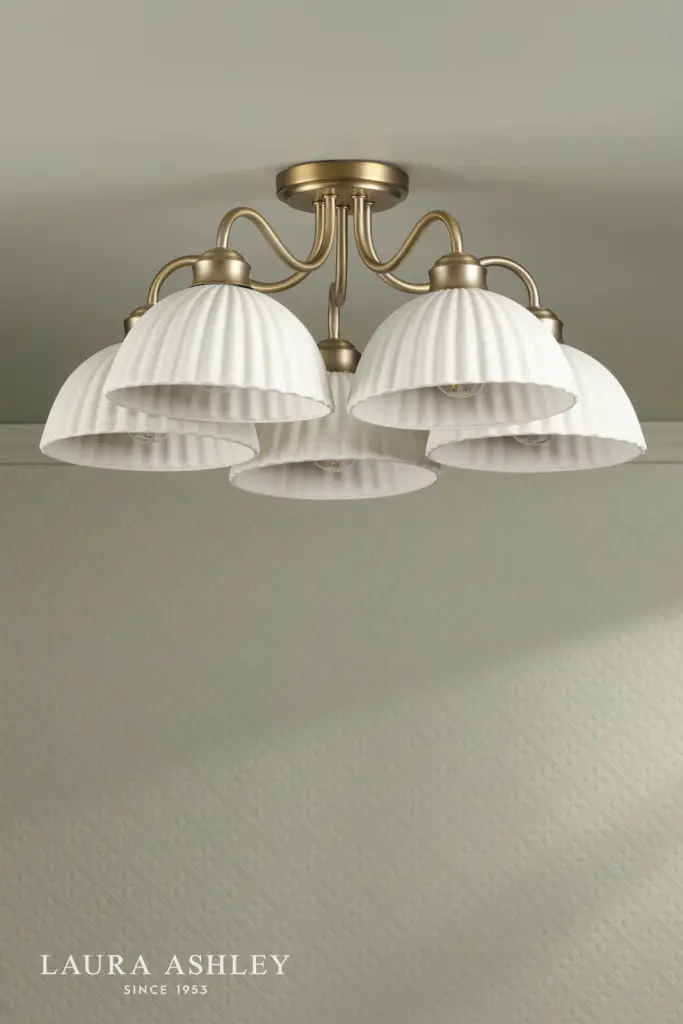 Durford 5 Light Semi-Flush Matt Antique Brass