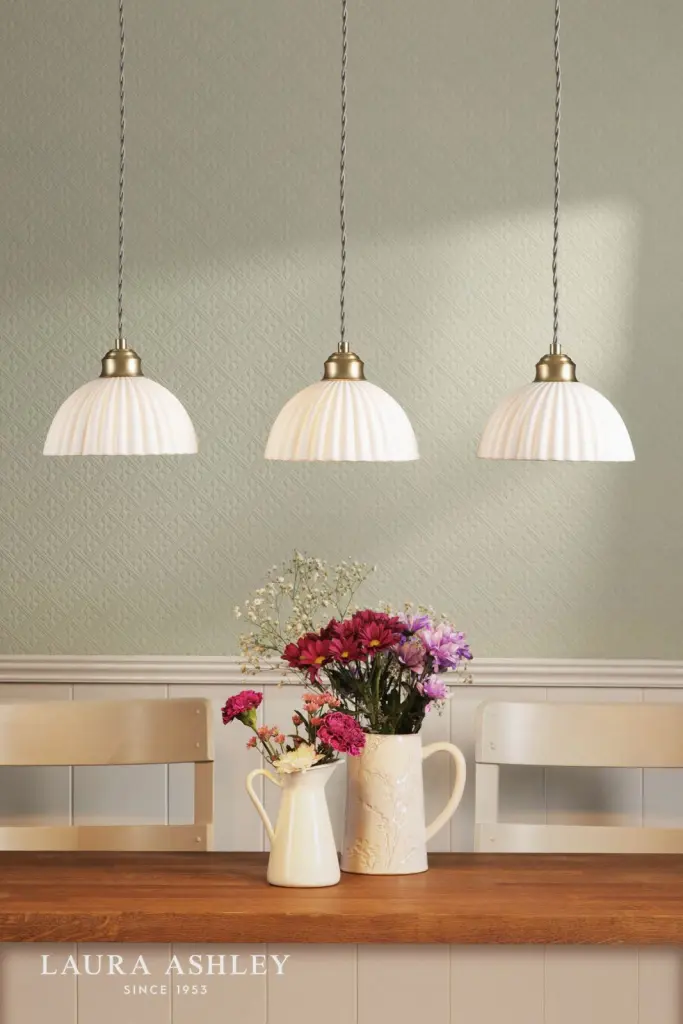 Durford 3 Light Bar Pendant with White Ceramic Shades