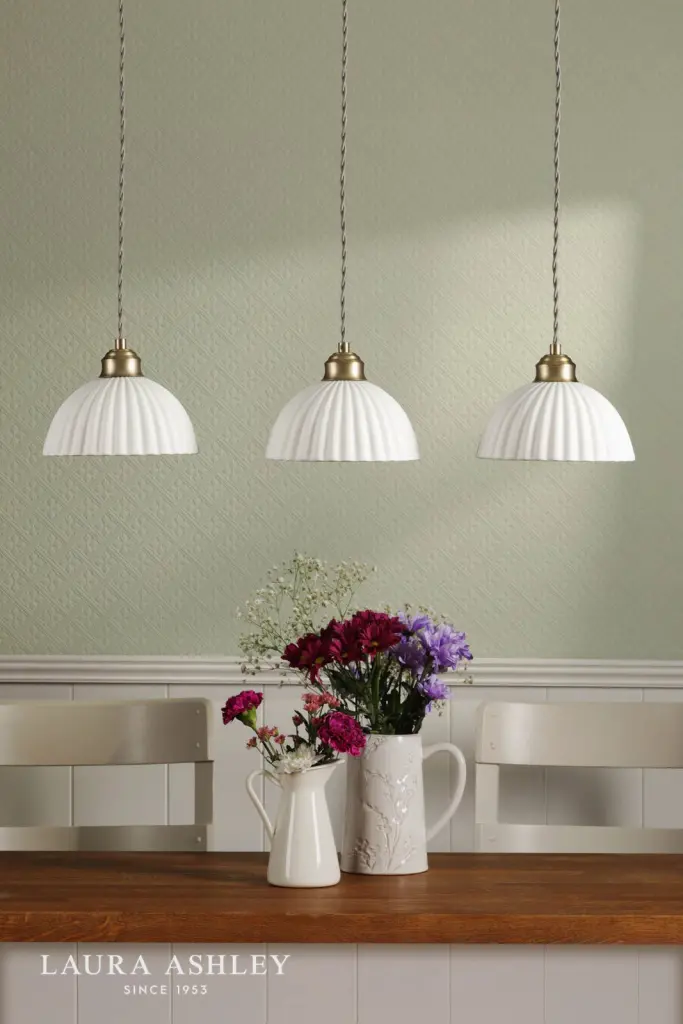Durford 3 Light Bar Pendant with White Ceramic Shades