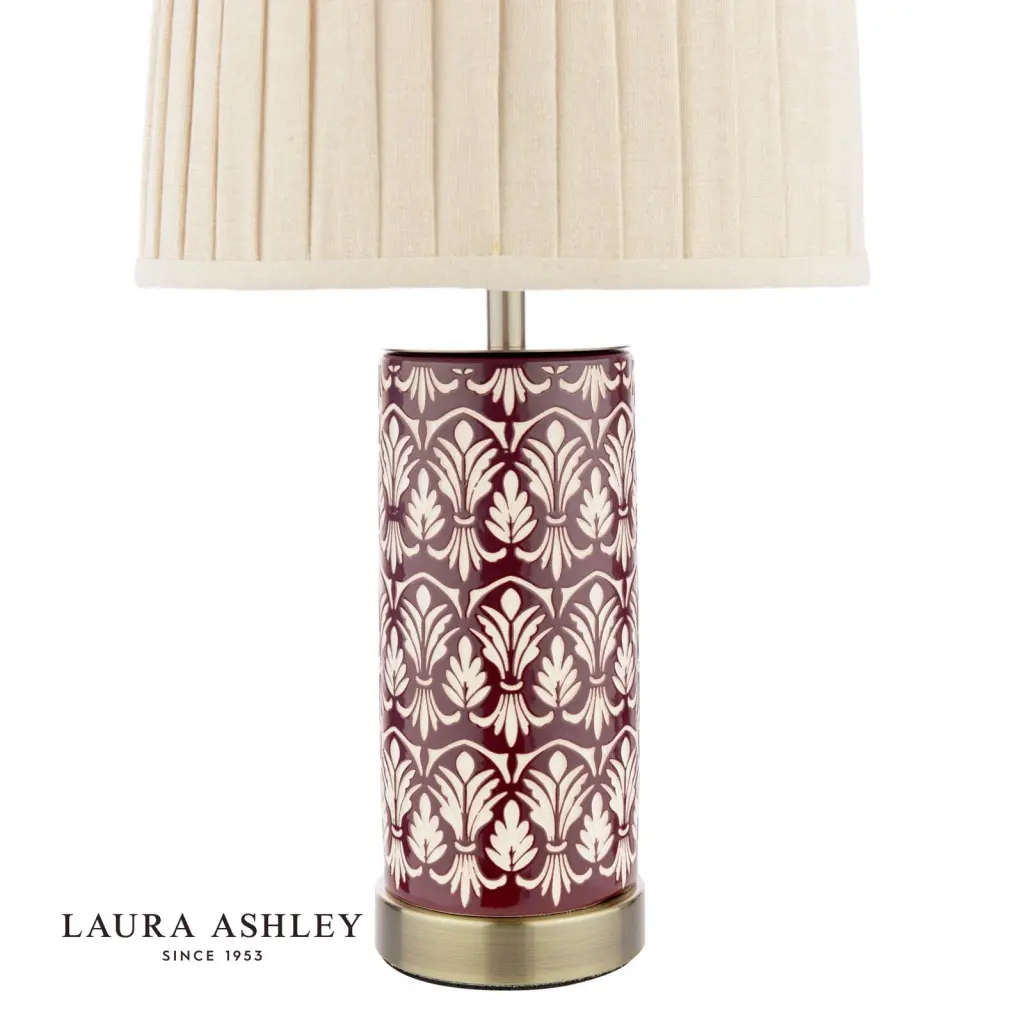 Medlock Purple Ceramic Table Lamp C/W Shade