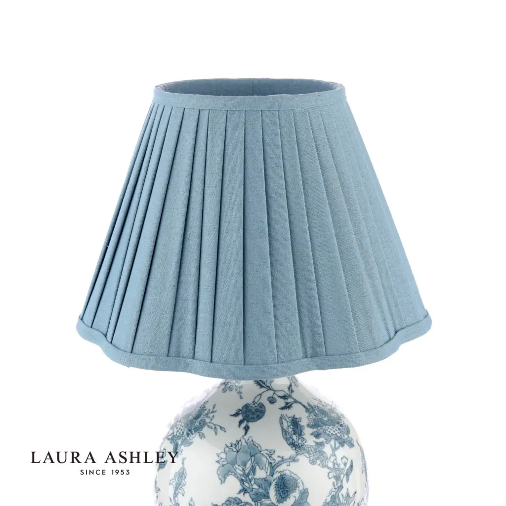 Maltby Blue Ceramic Table Lamp C/W Shade