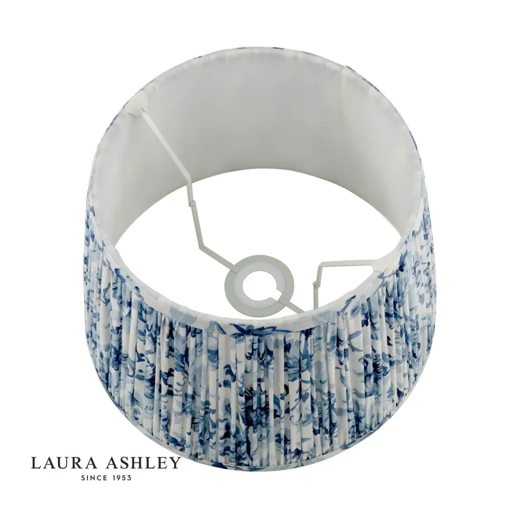 Adwick Blue Cotton Tapered Drum Shade 30cm