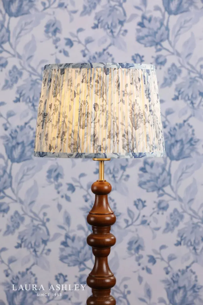 Adwick Blue Cotton Tapered Drum Shade 30cm