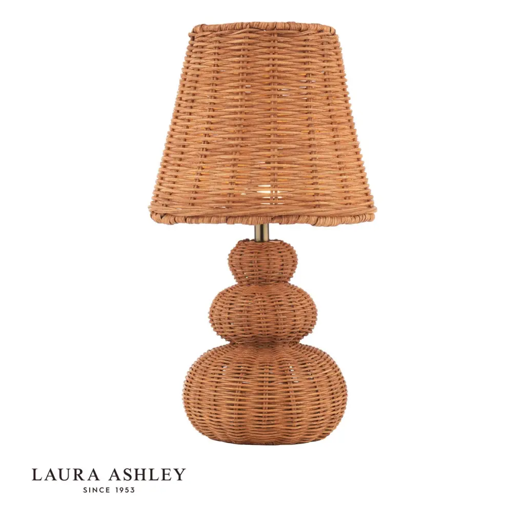 Hasfield Rechargeable Rattan Table Lamp C/W Shade