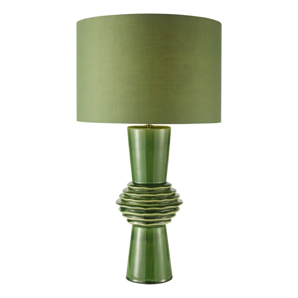 Lagle Green Table Lamp C/W Shade