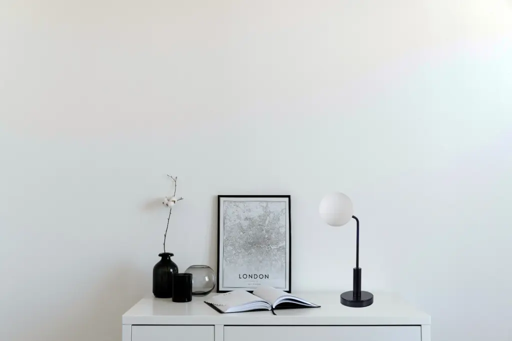 Lando Matt Black Table Lamp With Opal Shade