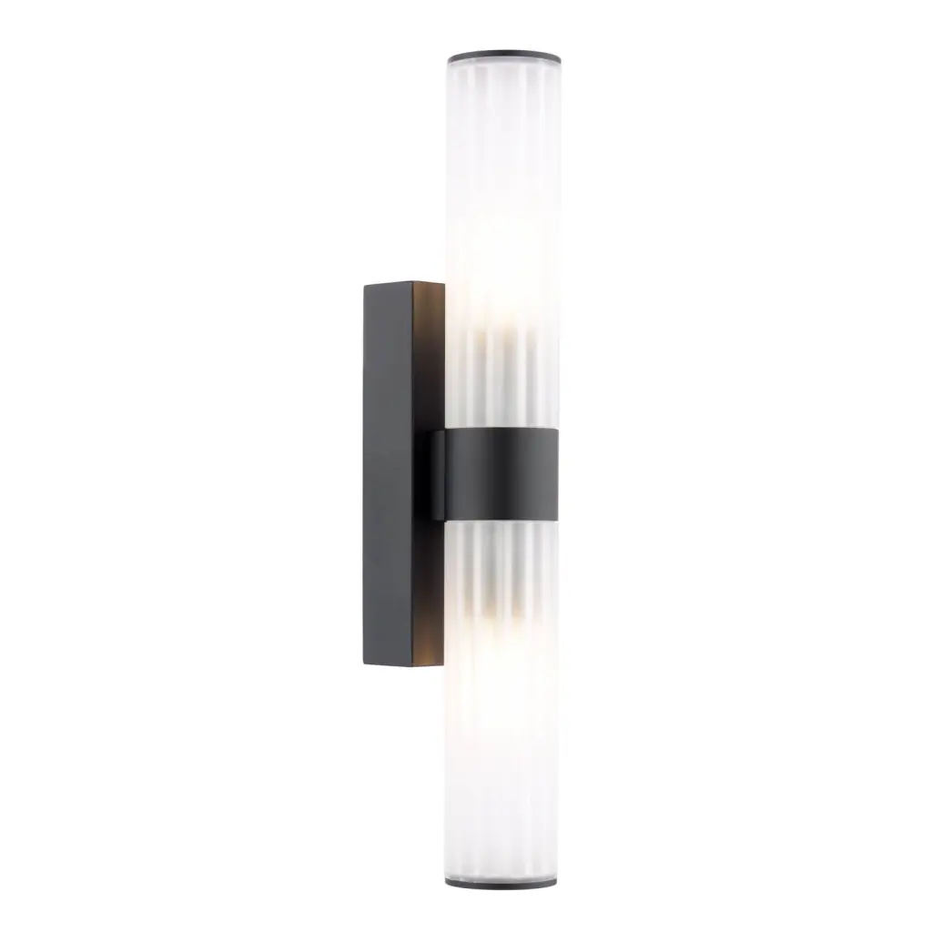 Lars Matt Black Up & Down Bathroom Wall Light