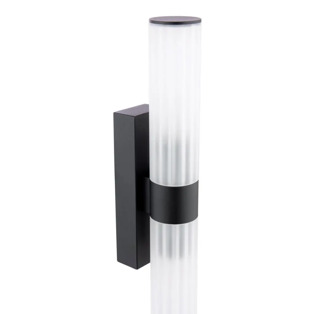 Lars Matt Black Up & Down Bathroom Wall Light