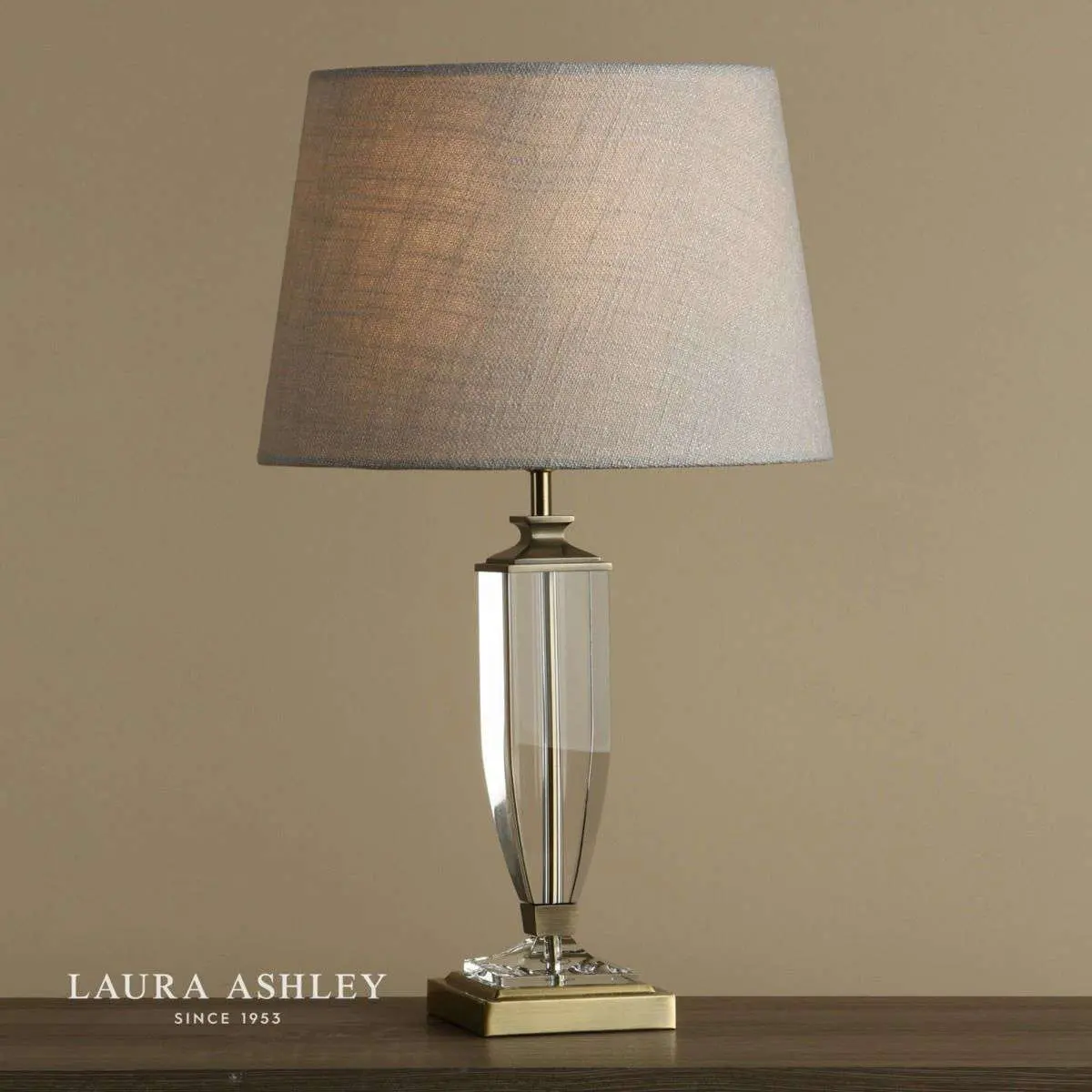 Laura Ashley Carson Antique Brass & Crystal Table Lamp Base Only Medium
