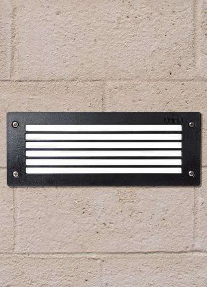 Leti 300 Grill Recessed Wall / Brick Light Black