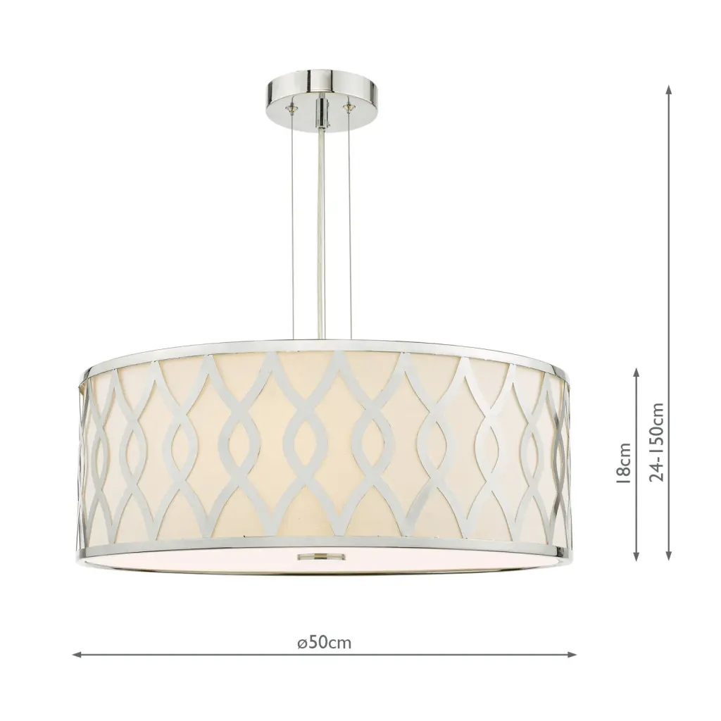Locryn 4 Light Polished Chrome Pendant