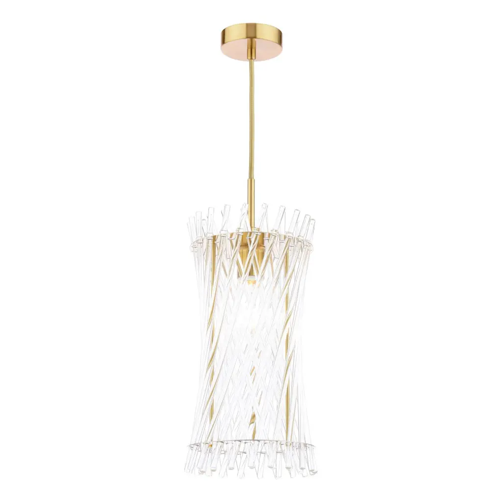 Loire Single Natural Brass Pendant