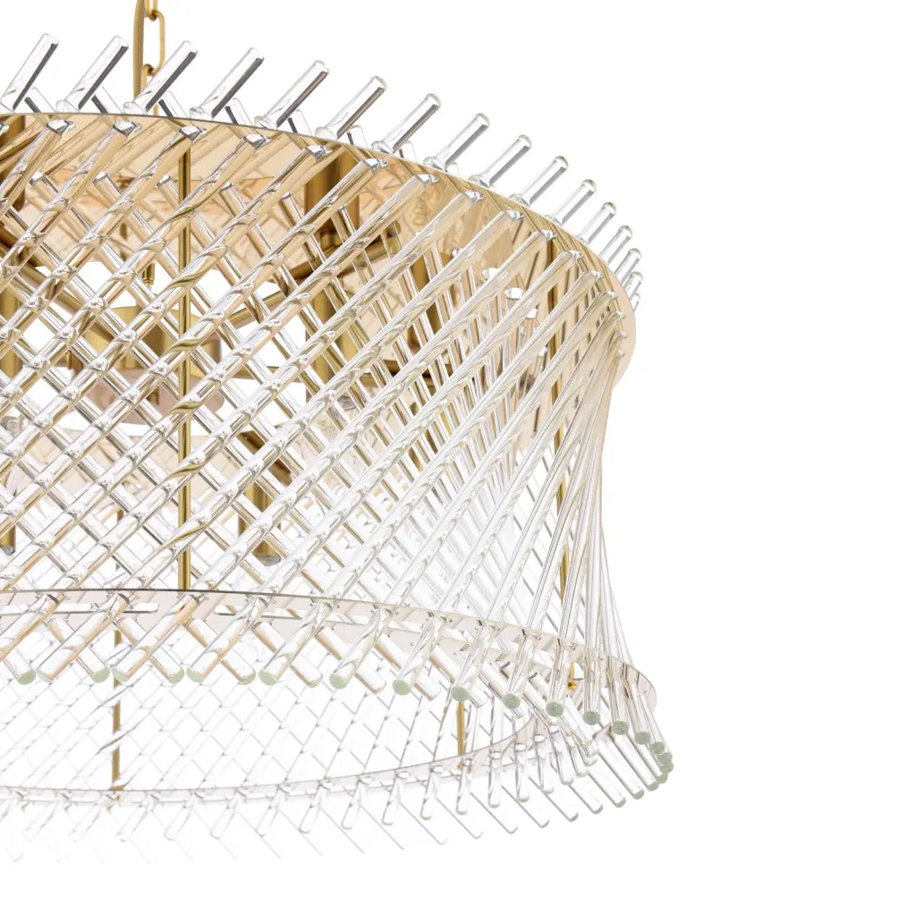 Loire 6 Light Natural Brass Pendant