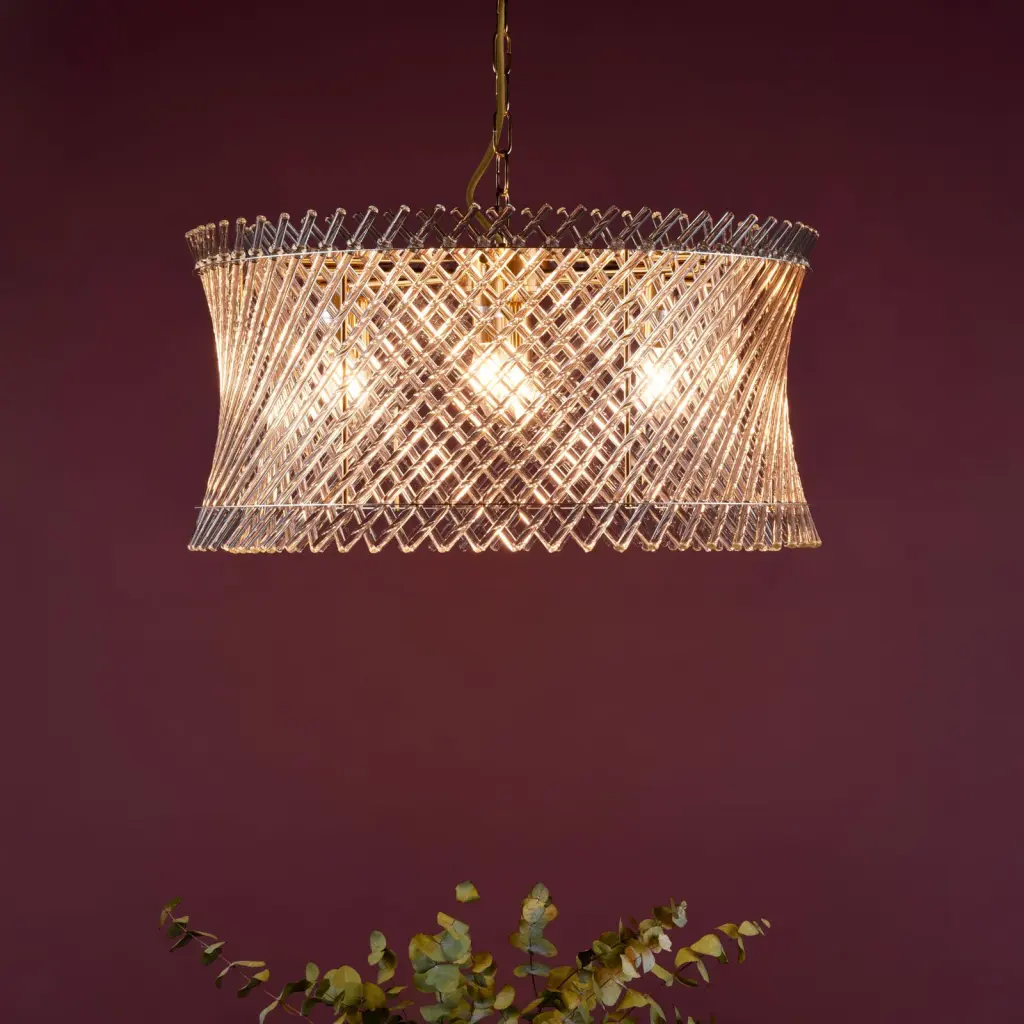Loire 6 Light Natural Brass Pendant
