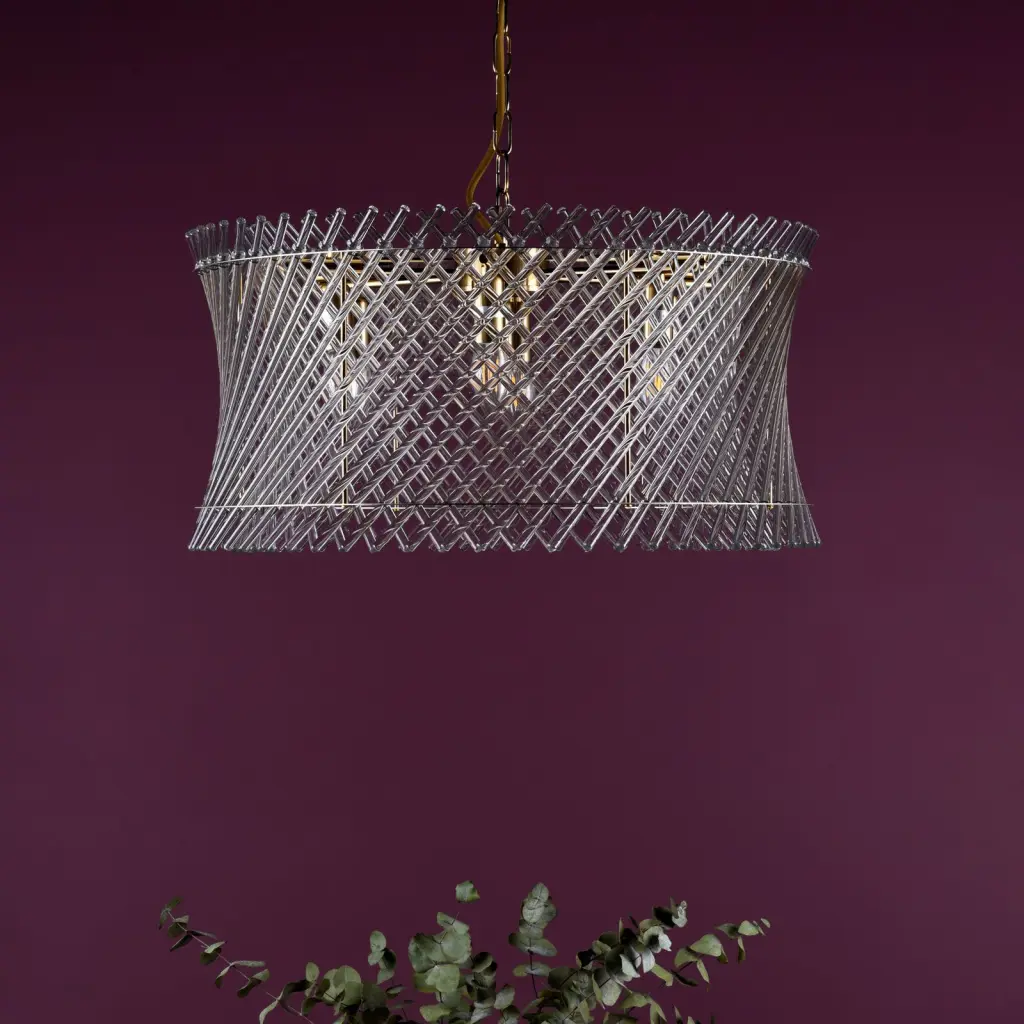 Loire 6 Light Natural Brass Pendant