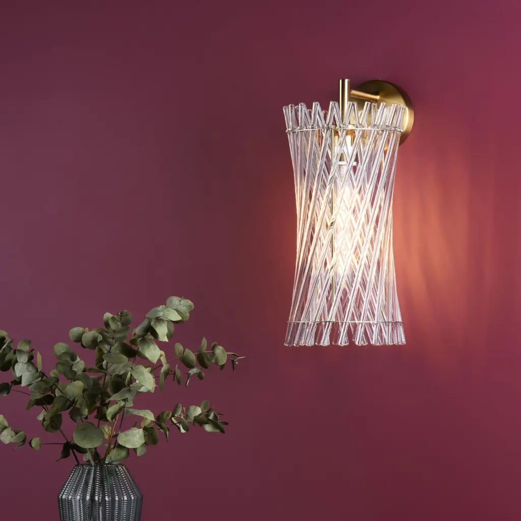 Loire Natural Brass Wall Light