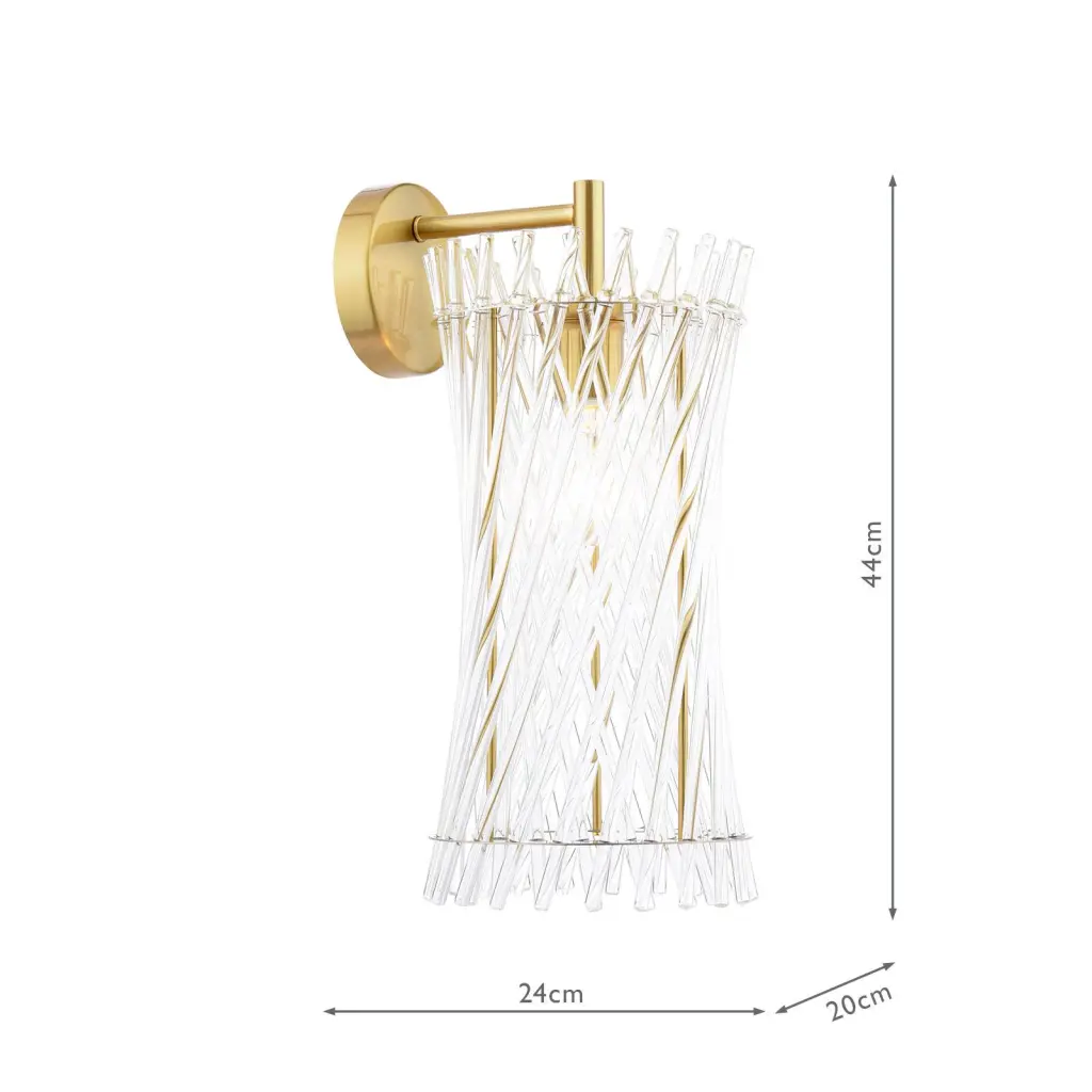 Loire Natural Brass Wall Light