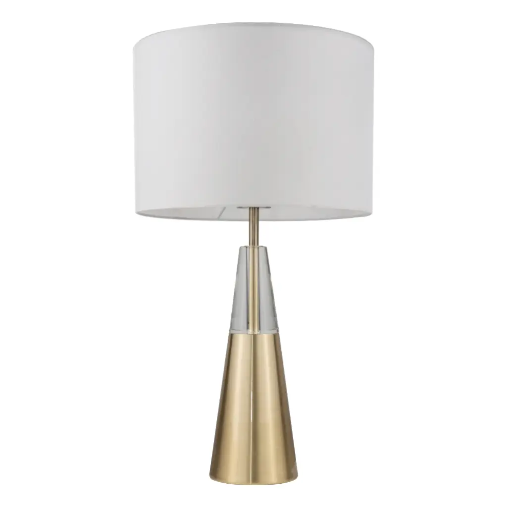 Lola Satin Gold Table Lamp C/W Shade