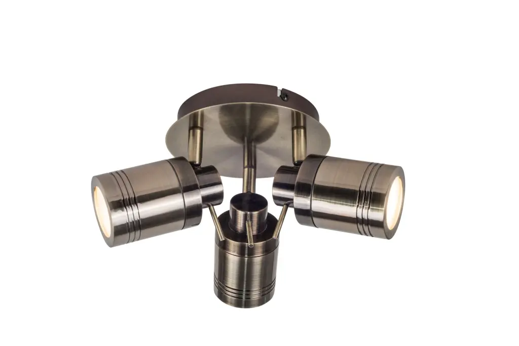 Luxo 3 Light Spotlight in Satin Chrome