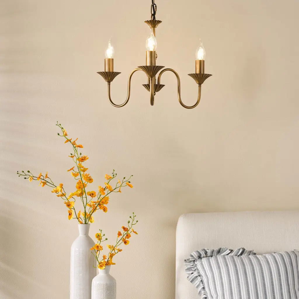 Lydian 3 Light Antique Bronze Pendant