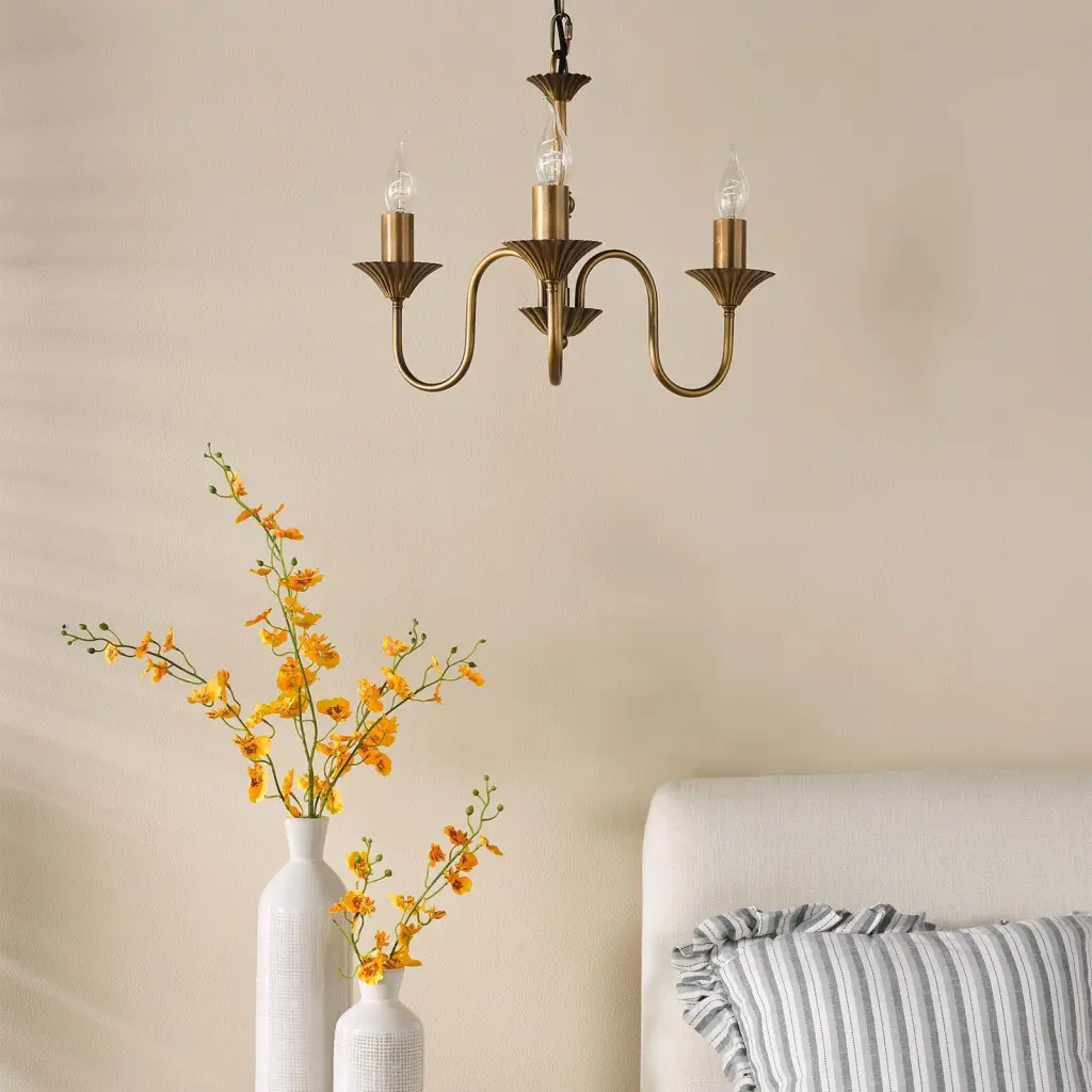 Lydian 3 Light Antique Bronze Pendant