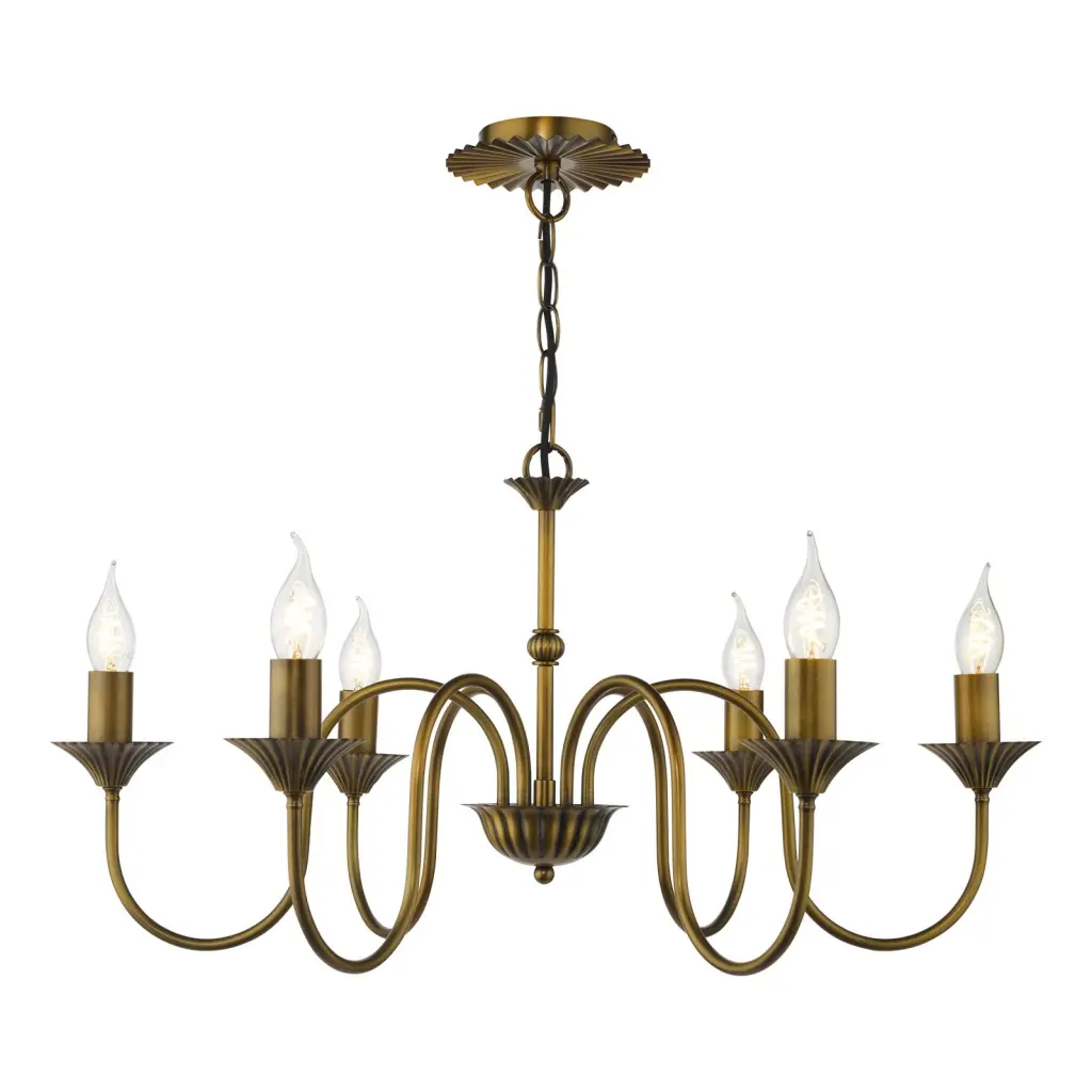 Lydian 6 Light Antique Bronze Pendant