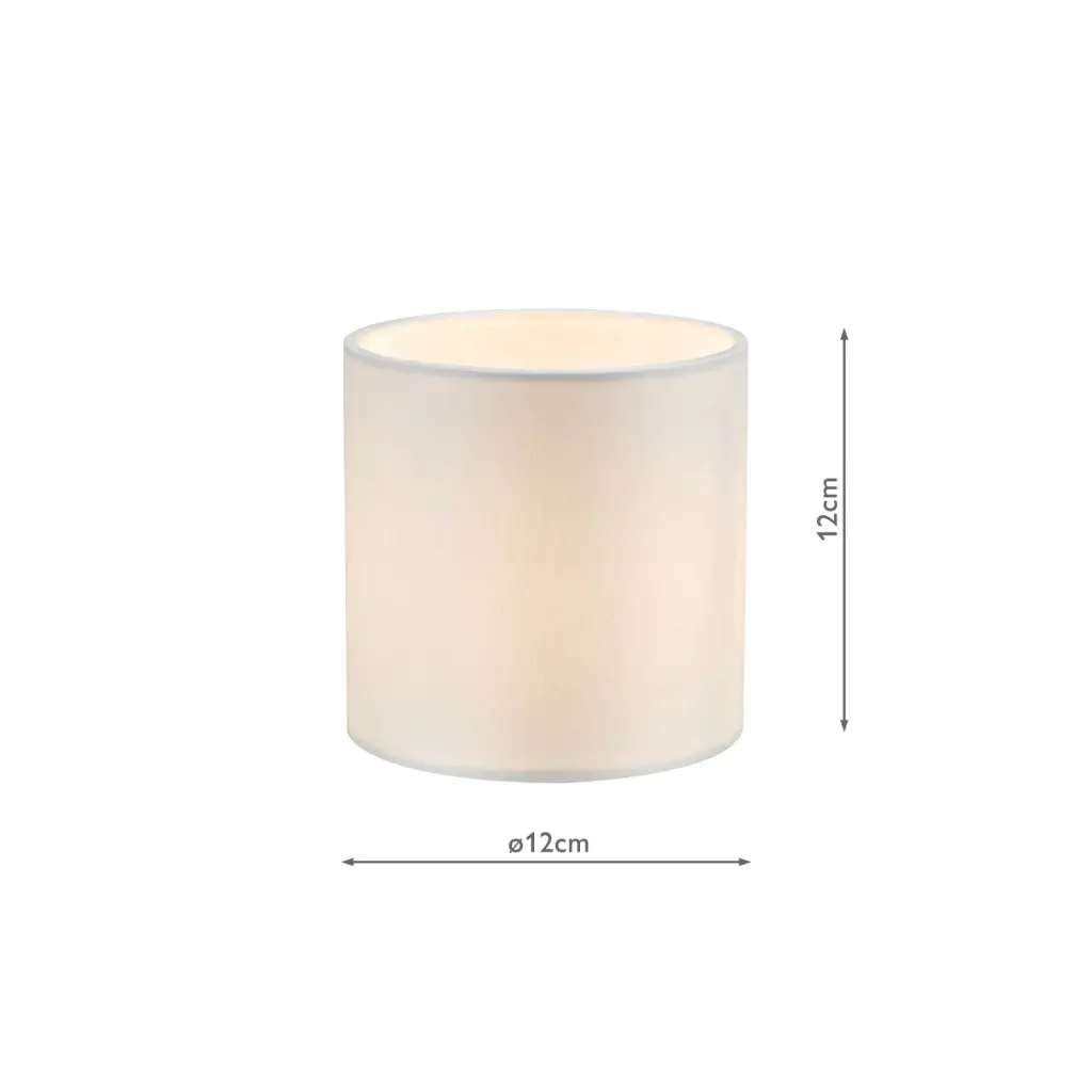 Lyris Ivory Cotton Drum Shade 12cm