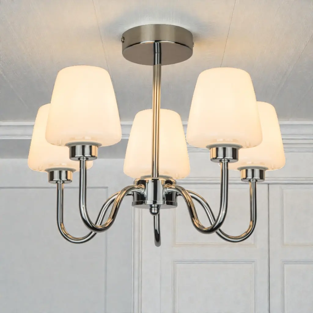 Marina 5 Light Polished Chrome Ceiling Light