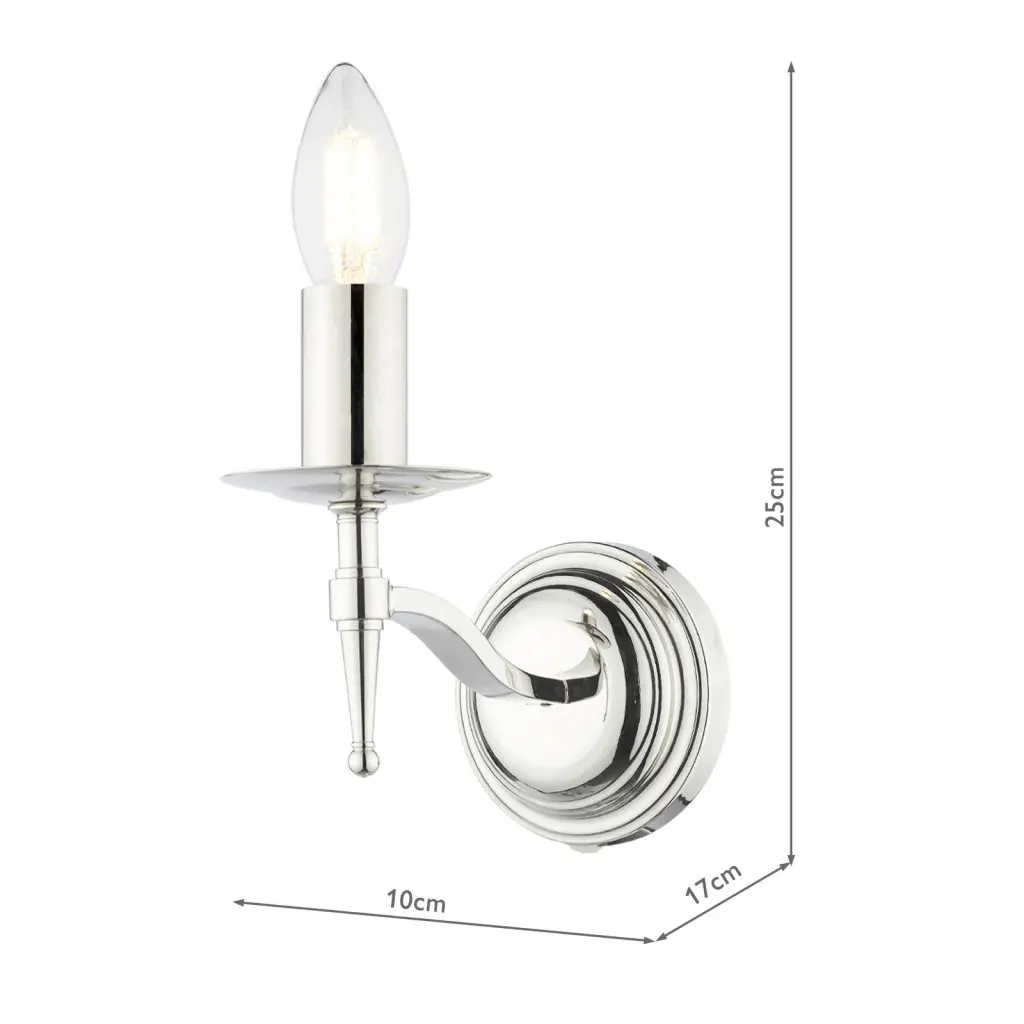 Marble Hill Polished Nickel Wall Light