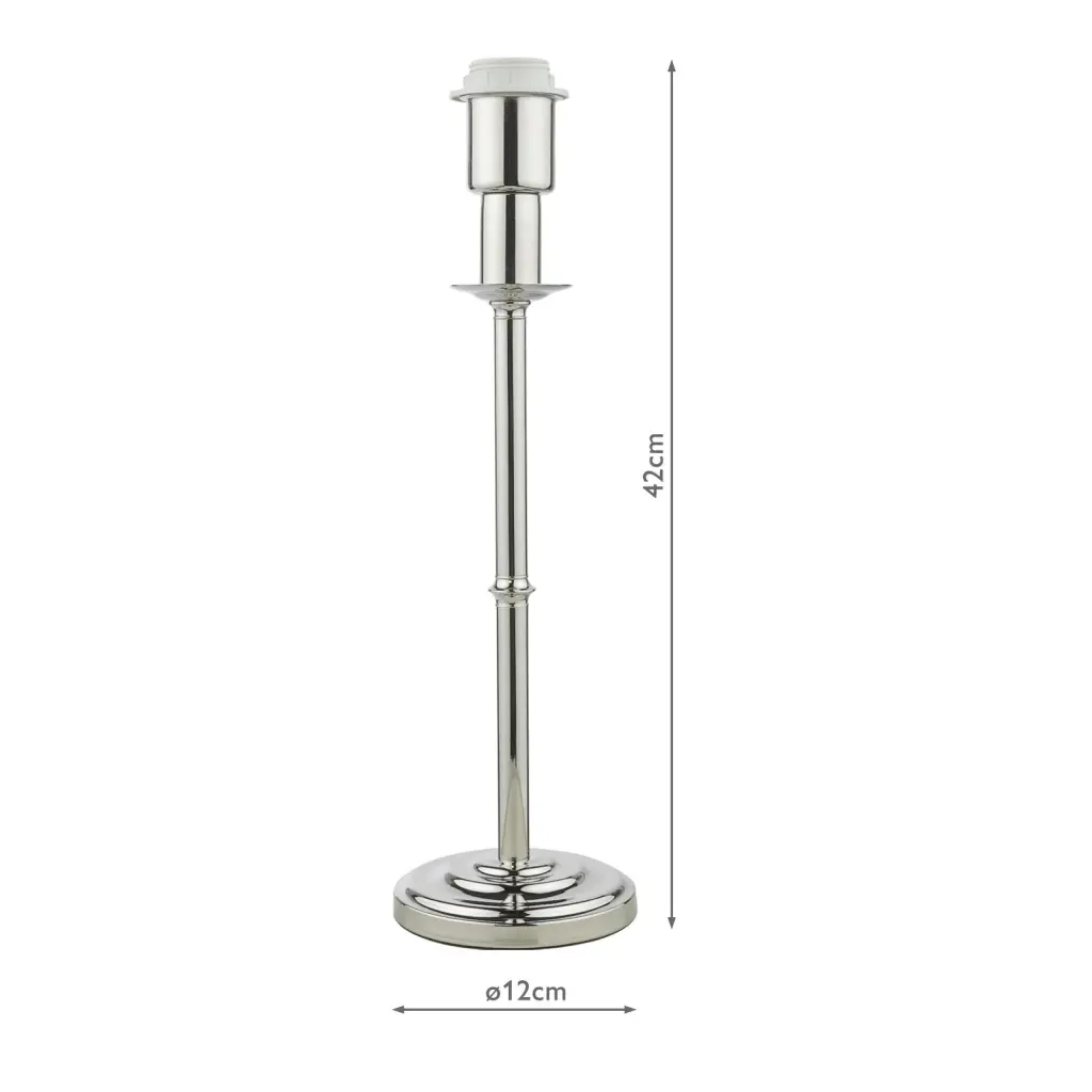 Marble Hill Polished Nickel Base Only Table Lamp