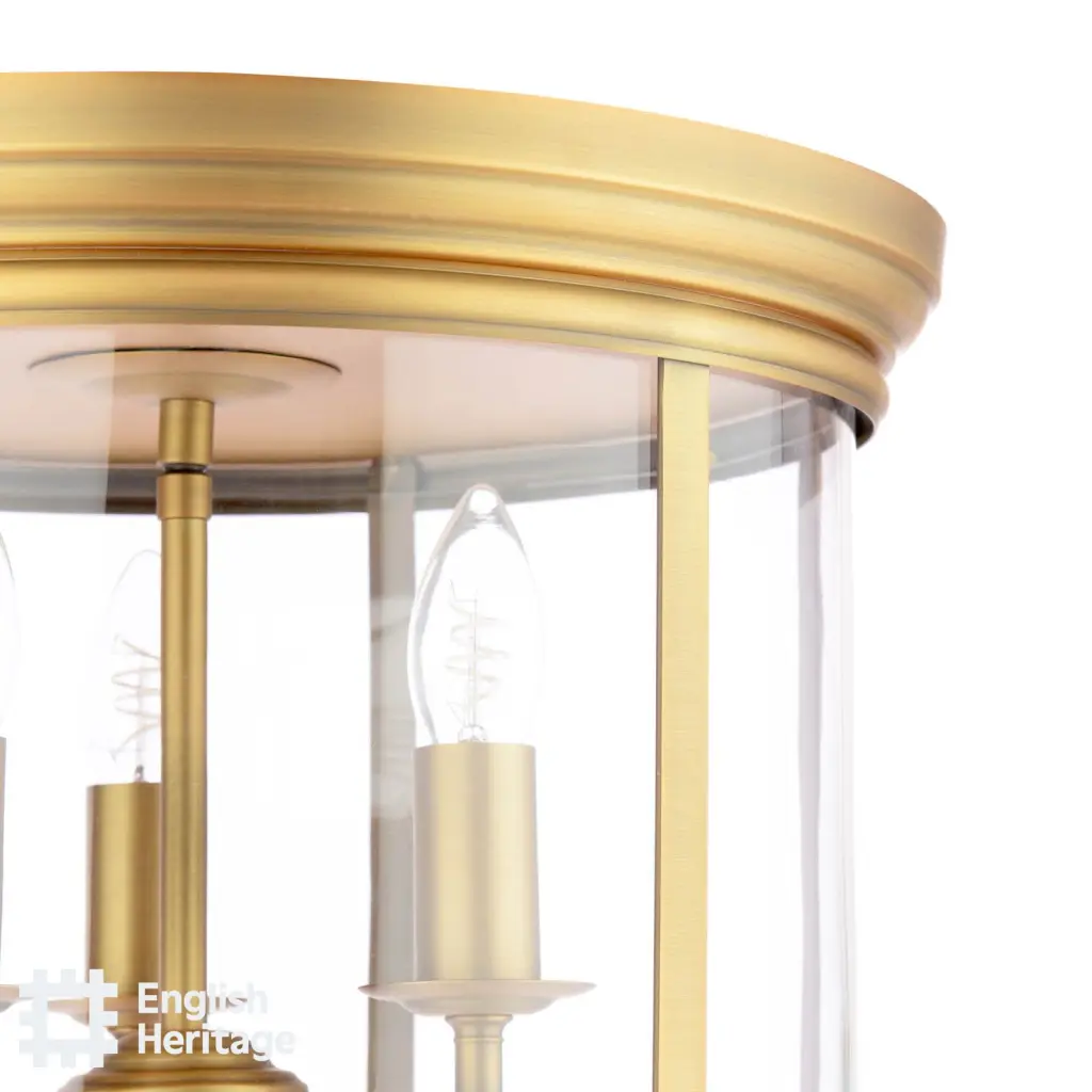 Marble Hill 3 Light Aged Brass Flush Fitting