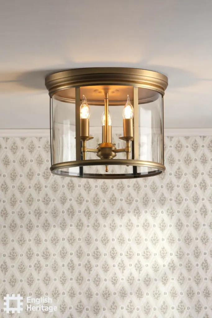 Marble Hill 3 Light Aged Brass Flush Fitting