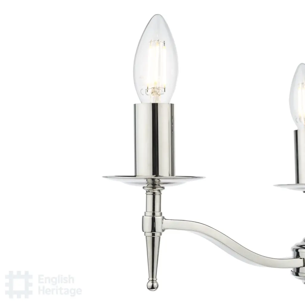 Marble Hill Polished Nickel 3 Light Pendant