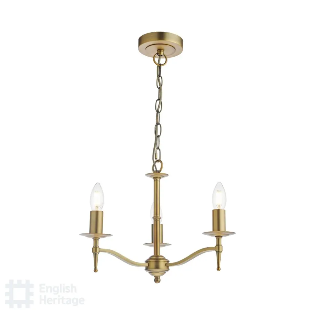 Marble Hill Aged Brass 3 Light Pendant