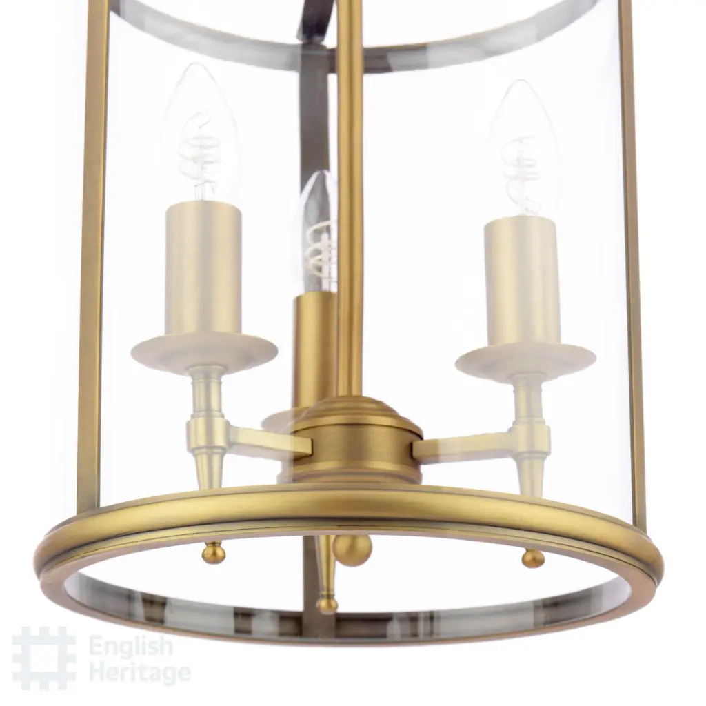 Marble Hill Aged Brass & Glass Pendant