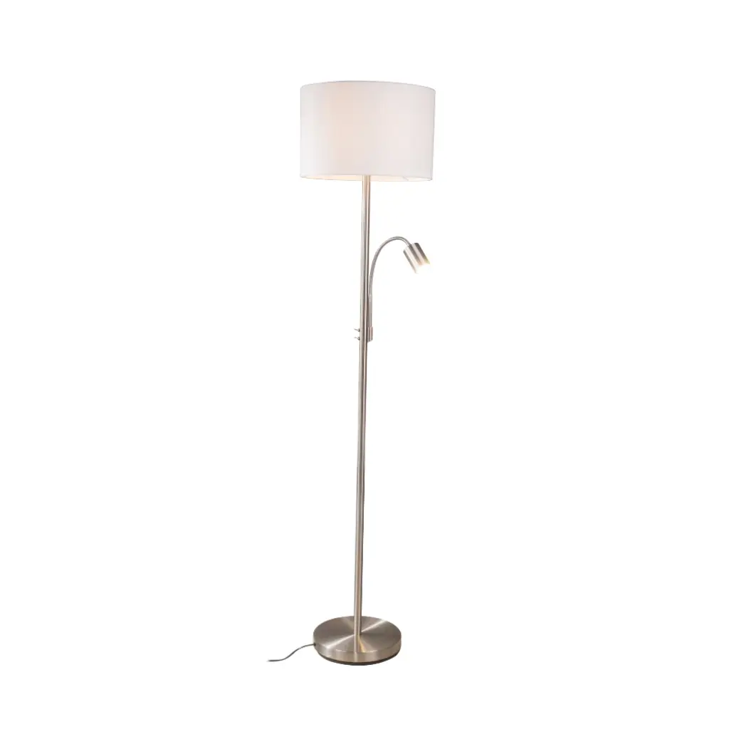 Marshall Satin Chrome Mother & Child Floor Lamp