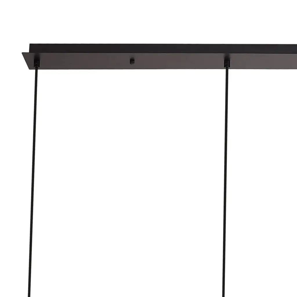 Meel 4 Light Matt Black Bar Pendant