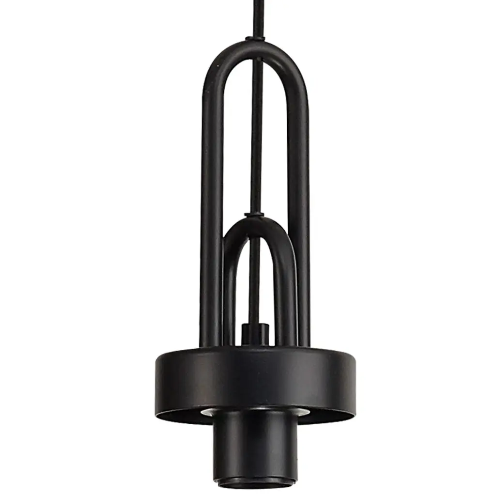Meel 4 Light Matt Black Bar Pendant