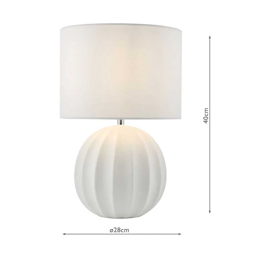 Mavis Cream Table Lamp C/W Shade