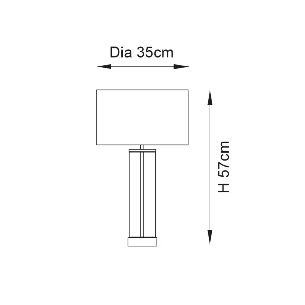 Lessina Black Touch Table Lamp