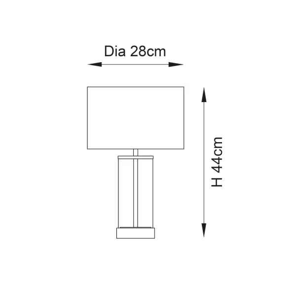 Lessina Small Bright Nickel Touch Table Lamp