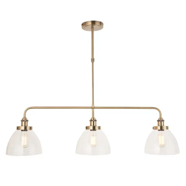Hansen 3 Light Bar Linear Pendant in Antique Brass