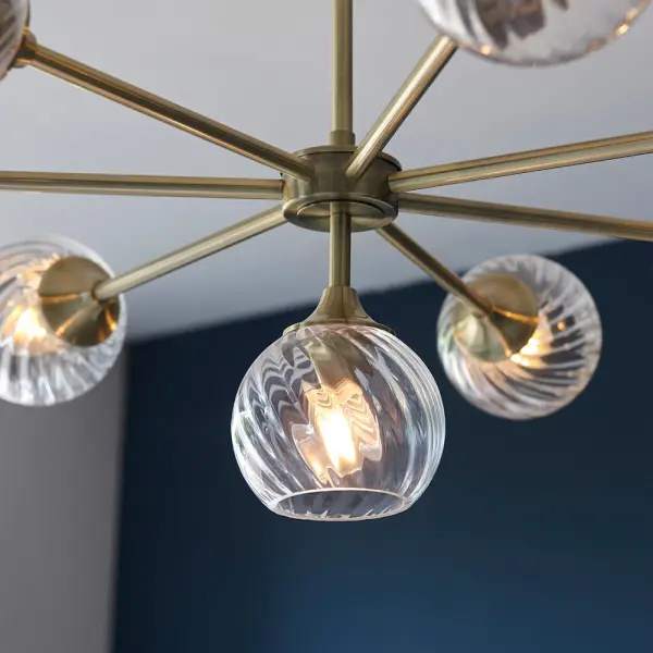 Allegra 8 Light Pendant in Antique Brass