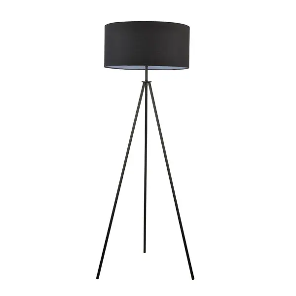 Black Tripod Floor Lamp C/W Shade