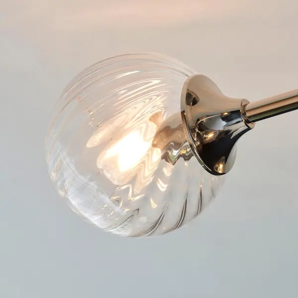 Allegra 6 Light Semi Flush in Bright Nickel