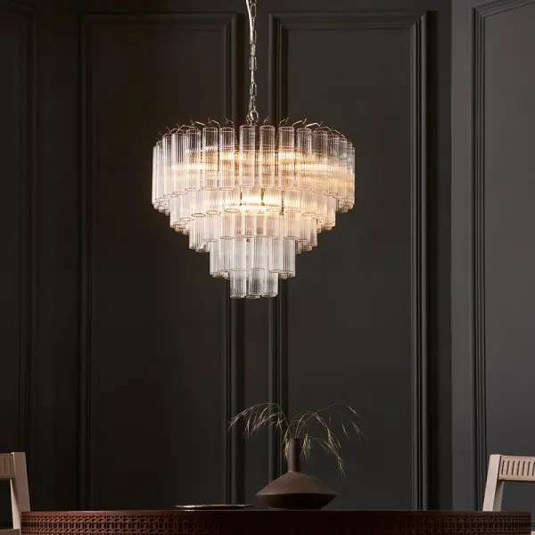 Toulouse 12 Light Pendant in Polished Nickel