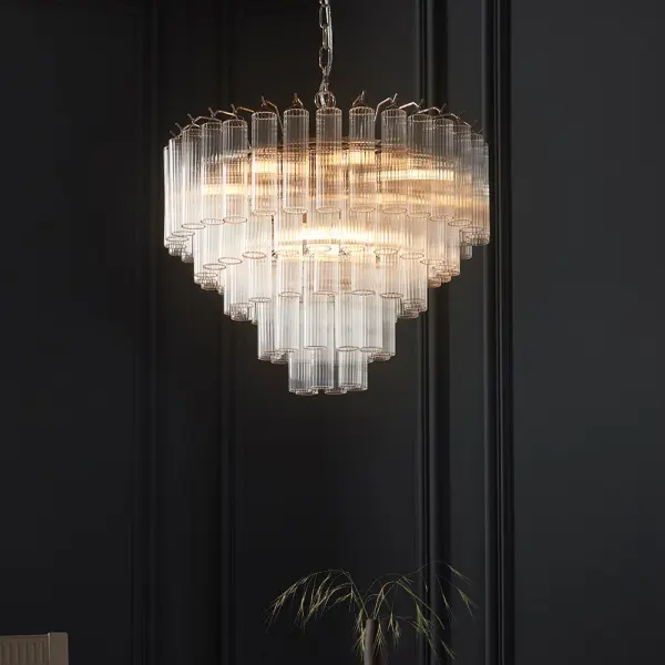 Toulouse 12 Light Pendant in Polished Nickel