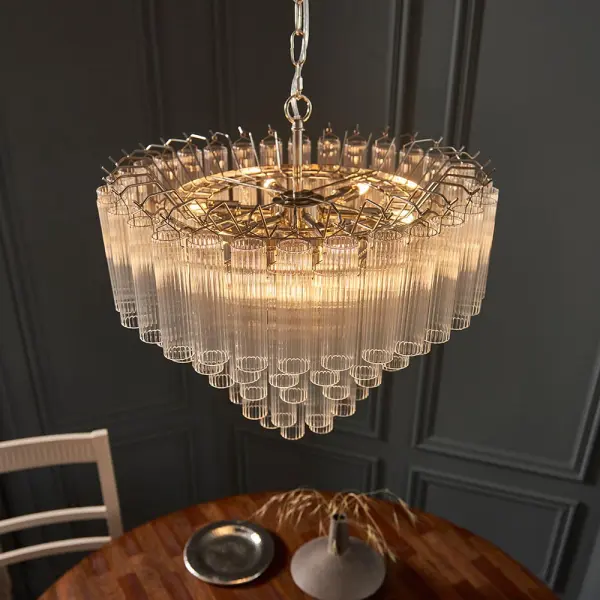 Toulouse 12 Light Pendant in Polished Nickel
