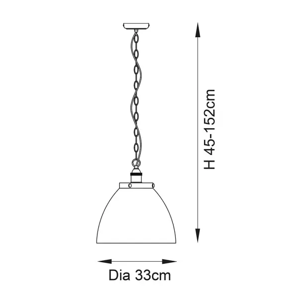 Hansen Grand Pendant in Brushed Silver